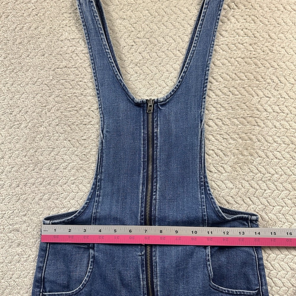 Free People Denim Overalls Women's Size 2 Jump suit Boho Festival Retro Western - Picture 10 of 16